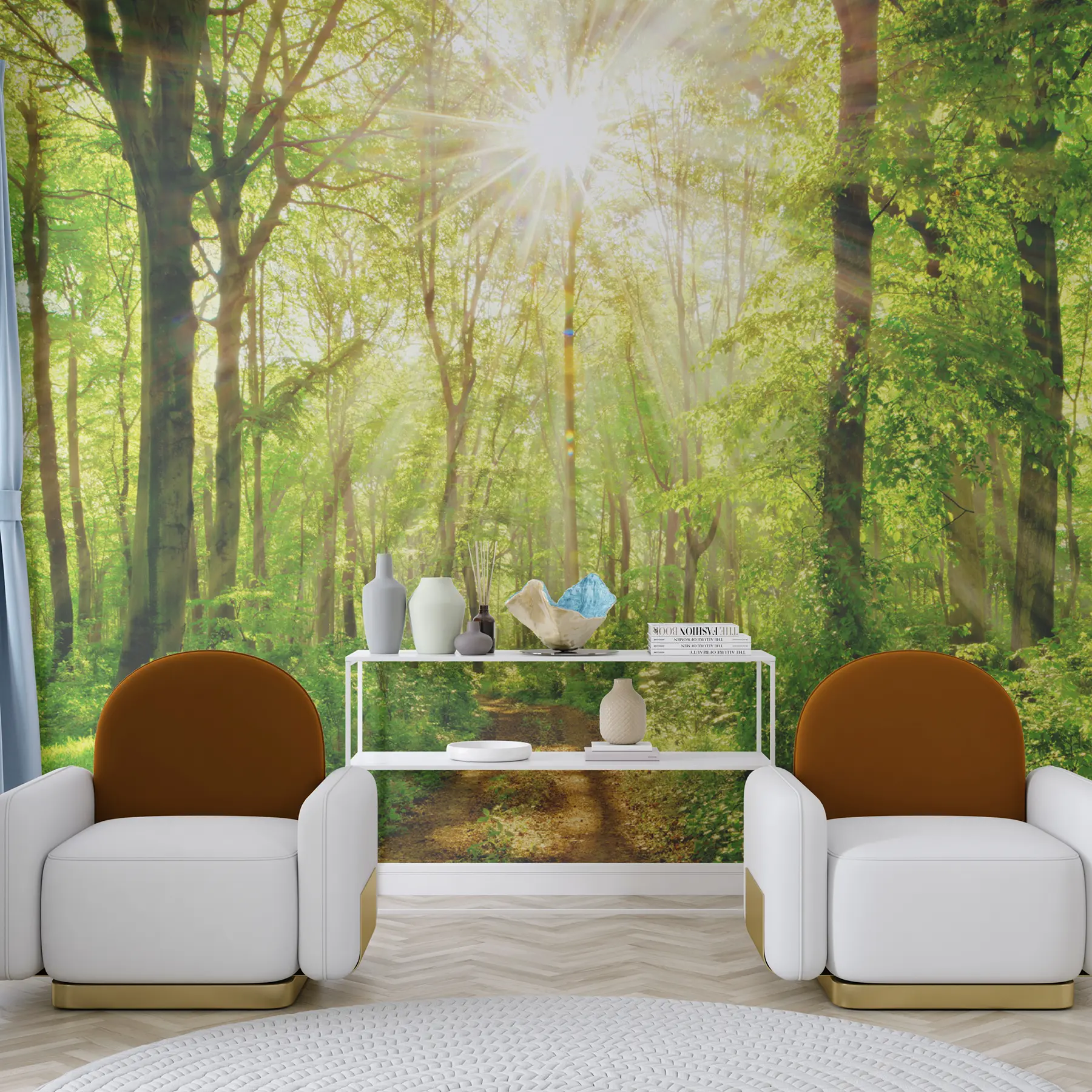 Fototapet Cesta ve slunném lese u22252