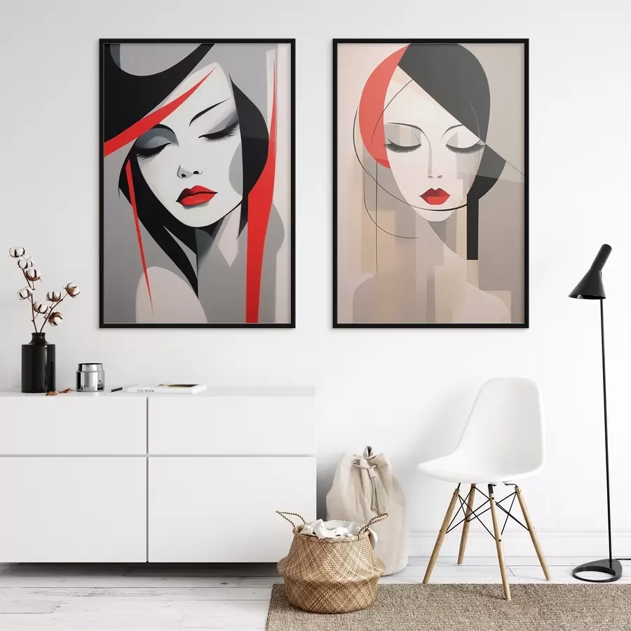 Fototapet Abstraktní ženské portréty d00774