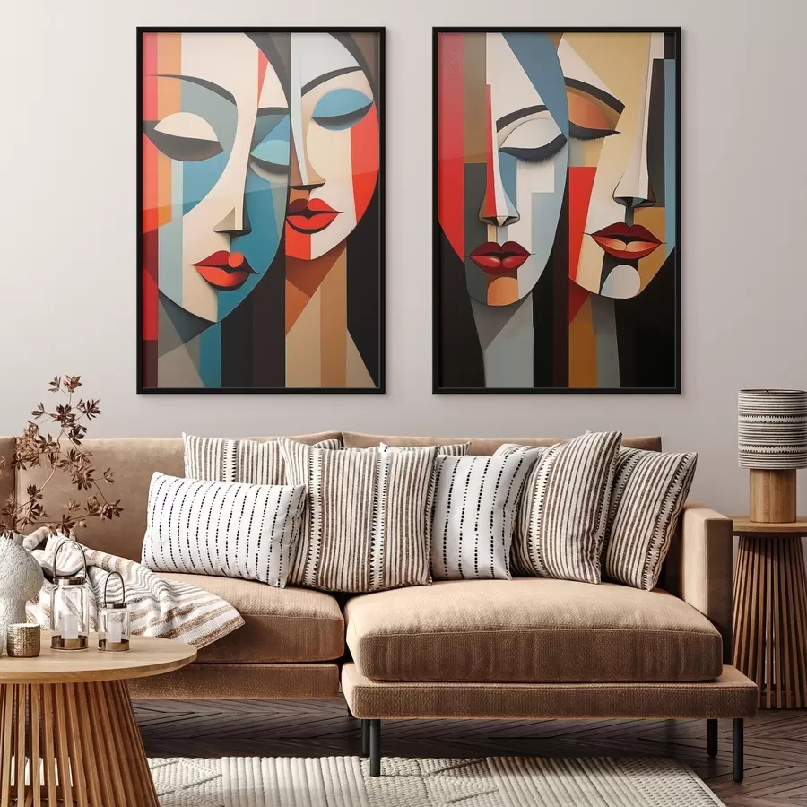 Fototapet Kubistické ženské portréty d00775