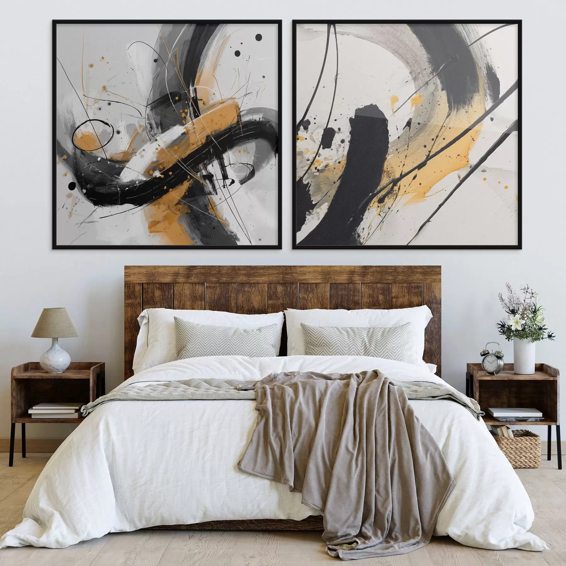 Fototapet Exprese v žlutých a černých tónech d00739