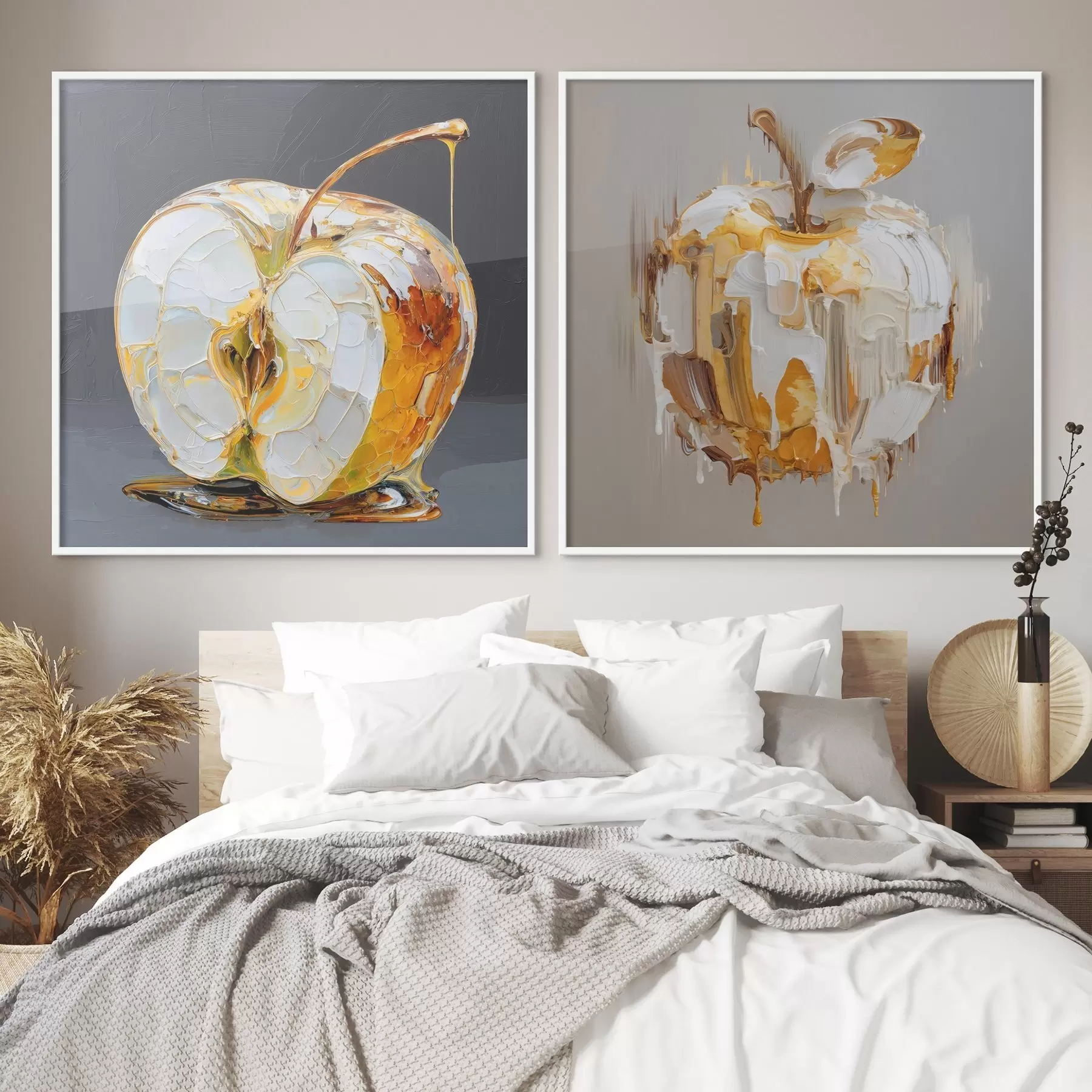 Fototapet Abstrakce s jablkem v moderním pojetí d00746