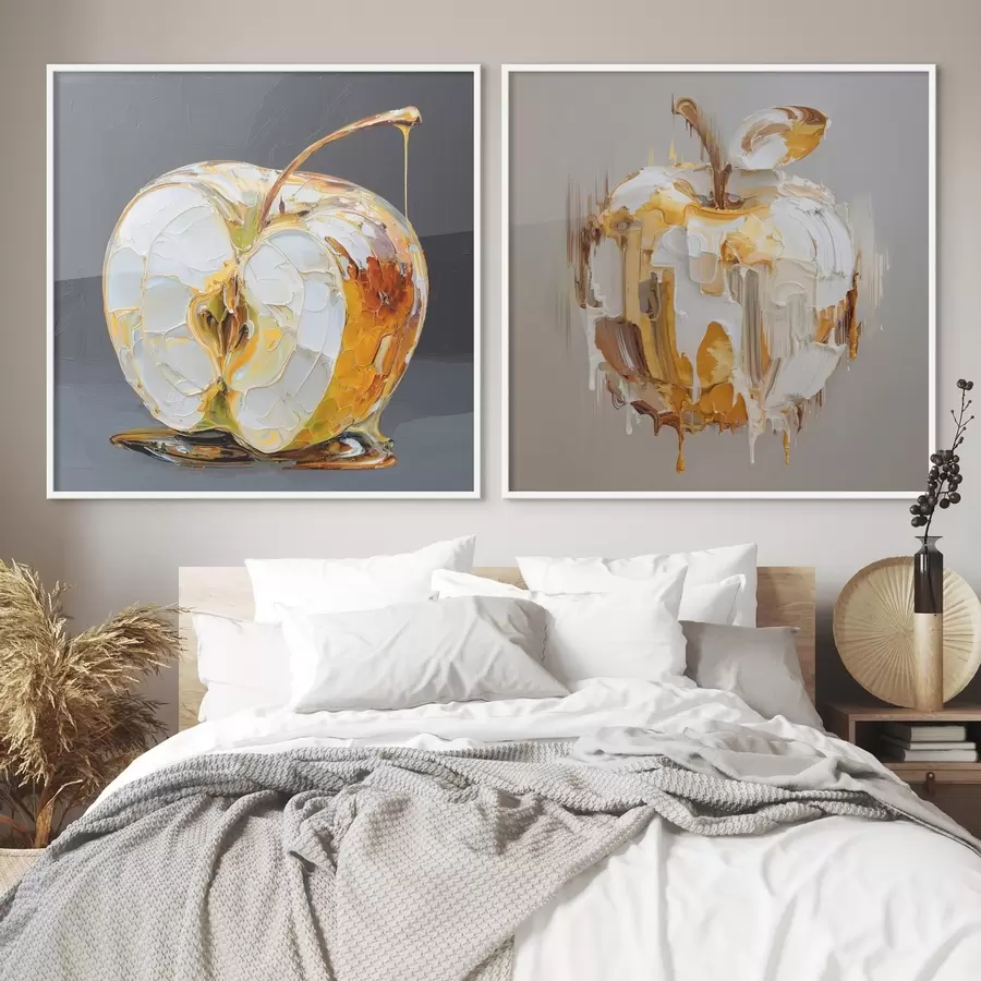 Fototapet Abstrakce s jablkem v moderním pojetí d00746