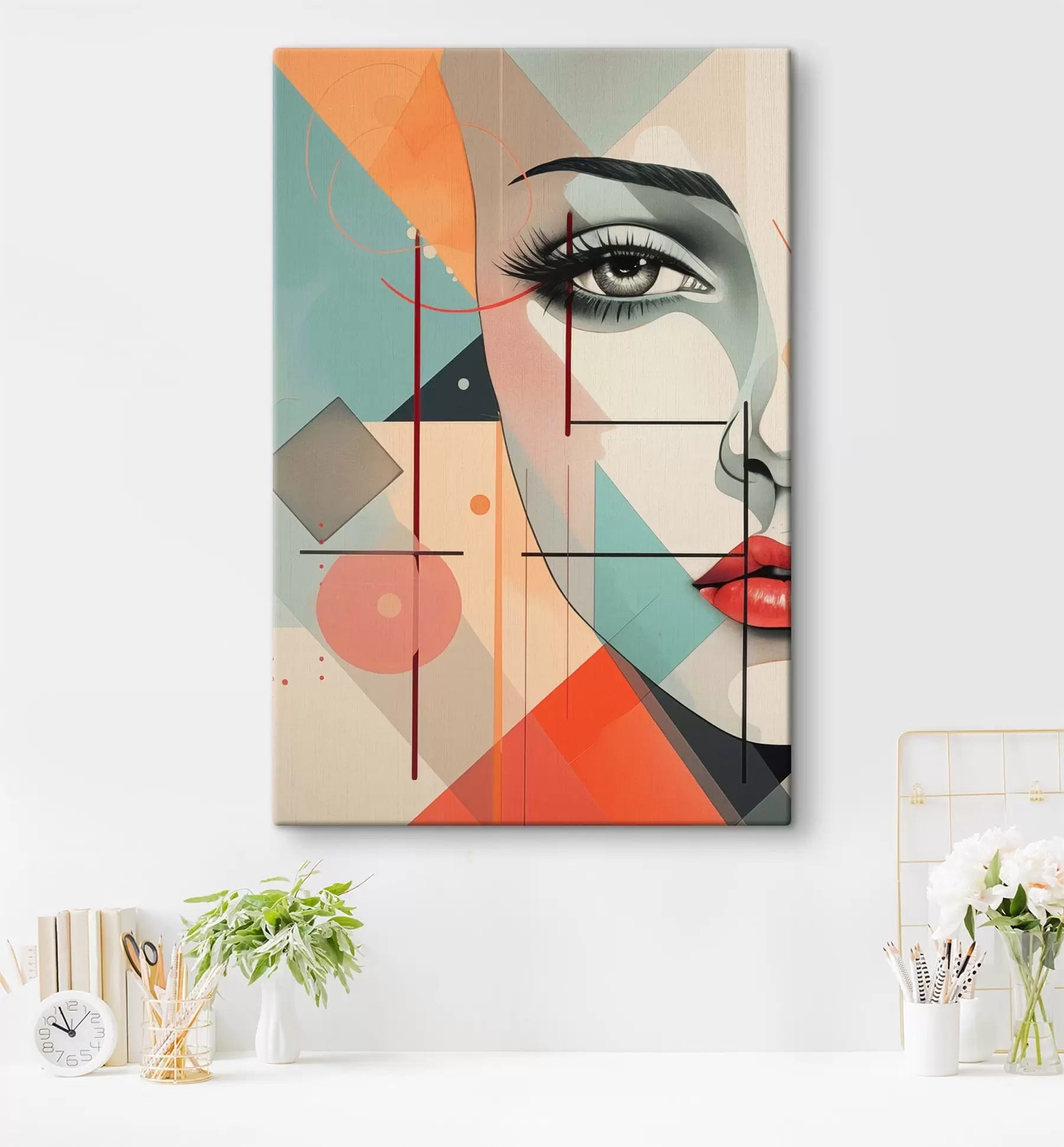 Obraz Lidé, tvář, geometrie Č. s47447
