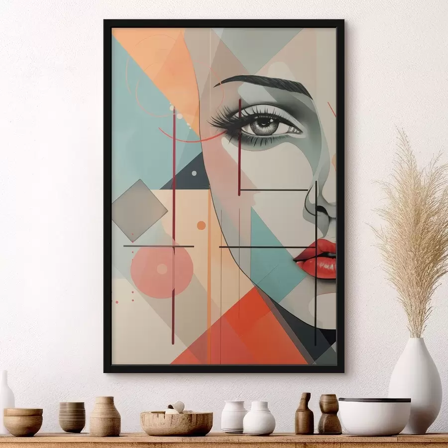 Fototapet Lidé, tvář, geometrie f47447