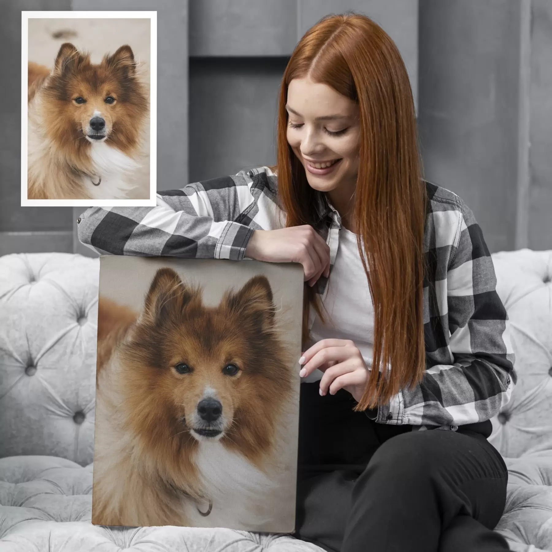 Obraz Váš pes vyrobený na zakázku podle vaší fotografie Č. s47157