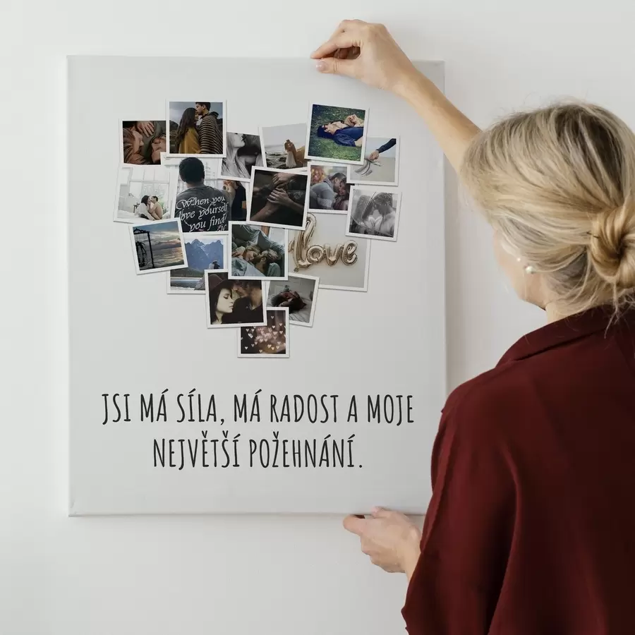 Obraz Fotokoláž na plátně k narozeninám z vaší fotografie Č. s47228