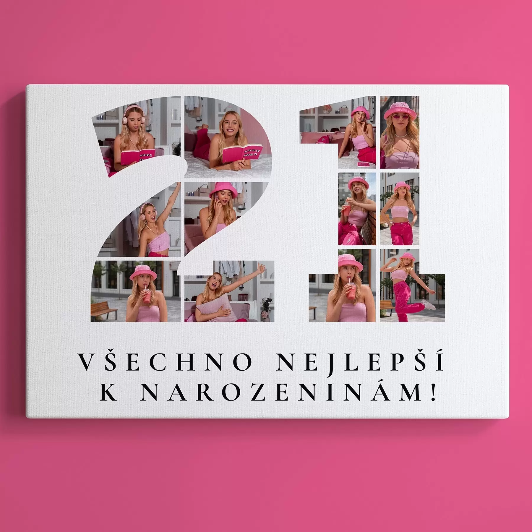 Obraz Fotokoláž na plátně k narozeninám z vaší fotografie Č. s47222