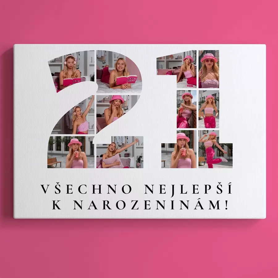 Obraz Fotokoláž na plátně k narozeninám z vaší fotografie Č. s47222