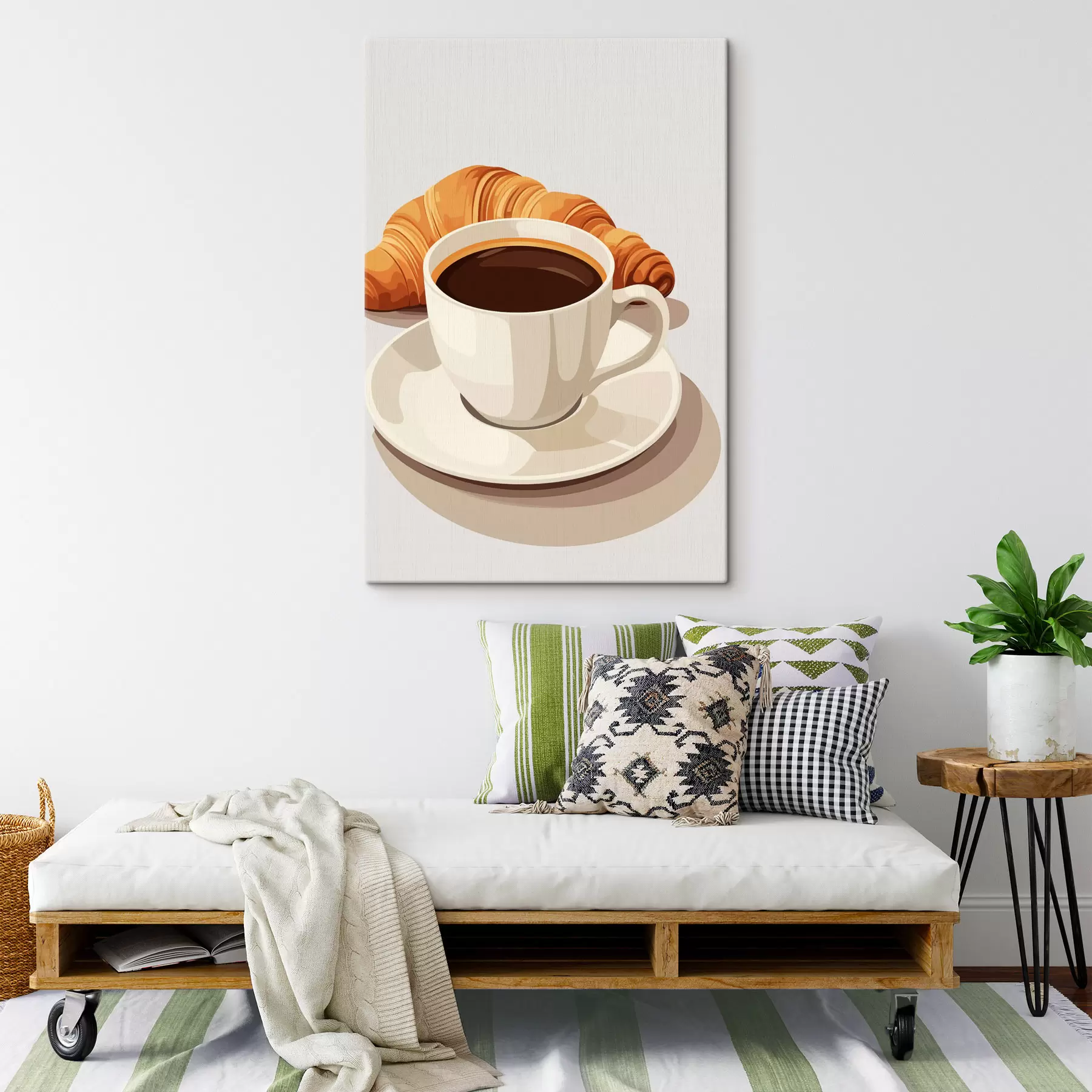 Obraz Káva s croissantem Č. s47397