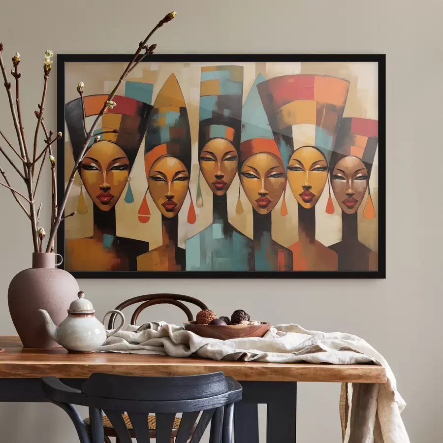 Fototapet Portrét žen v africkém stylu f47387