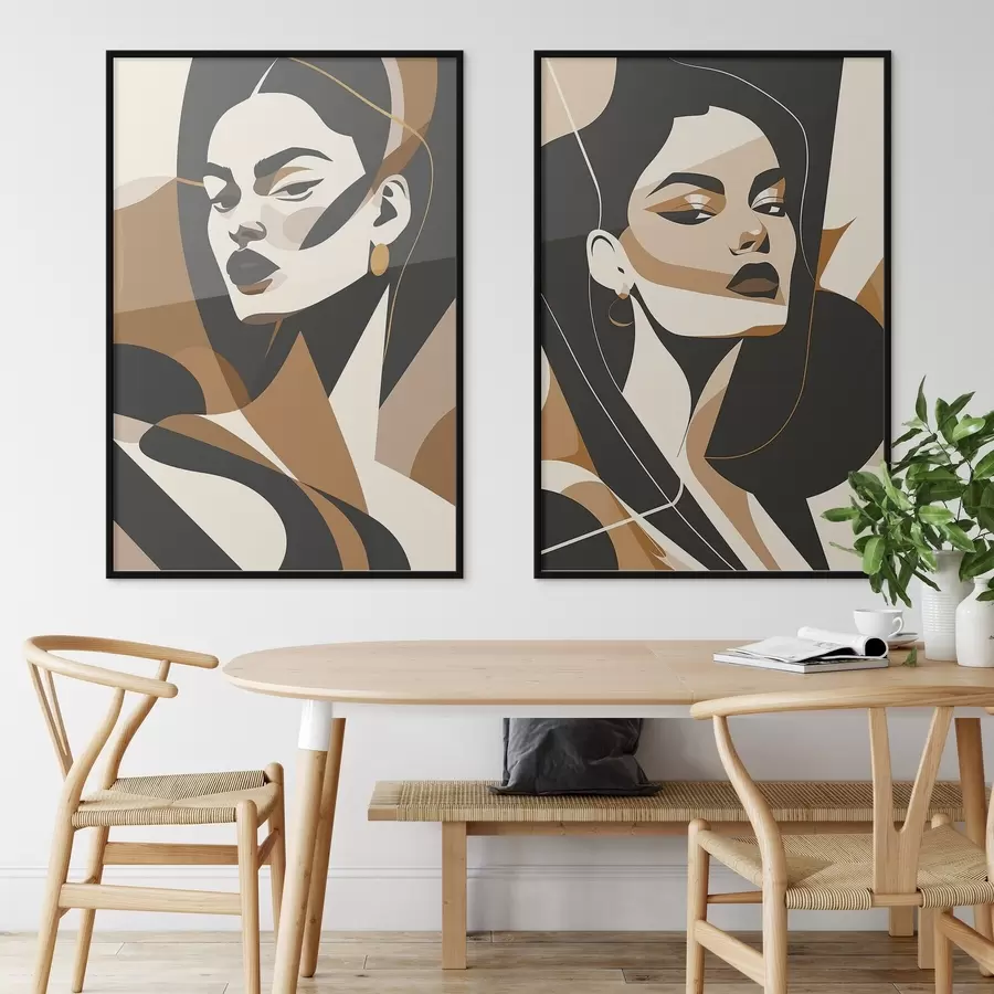 Fototapet Abstraktní portréty žen d01075