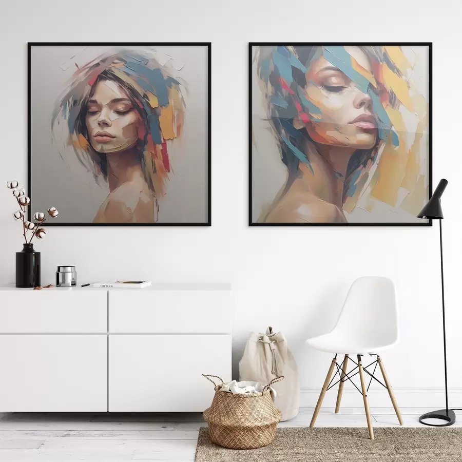 Fototapet Abstraktní portrét ženy d01081