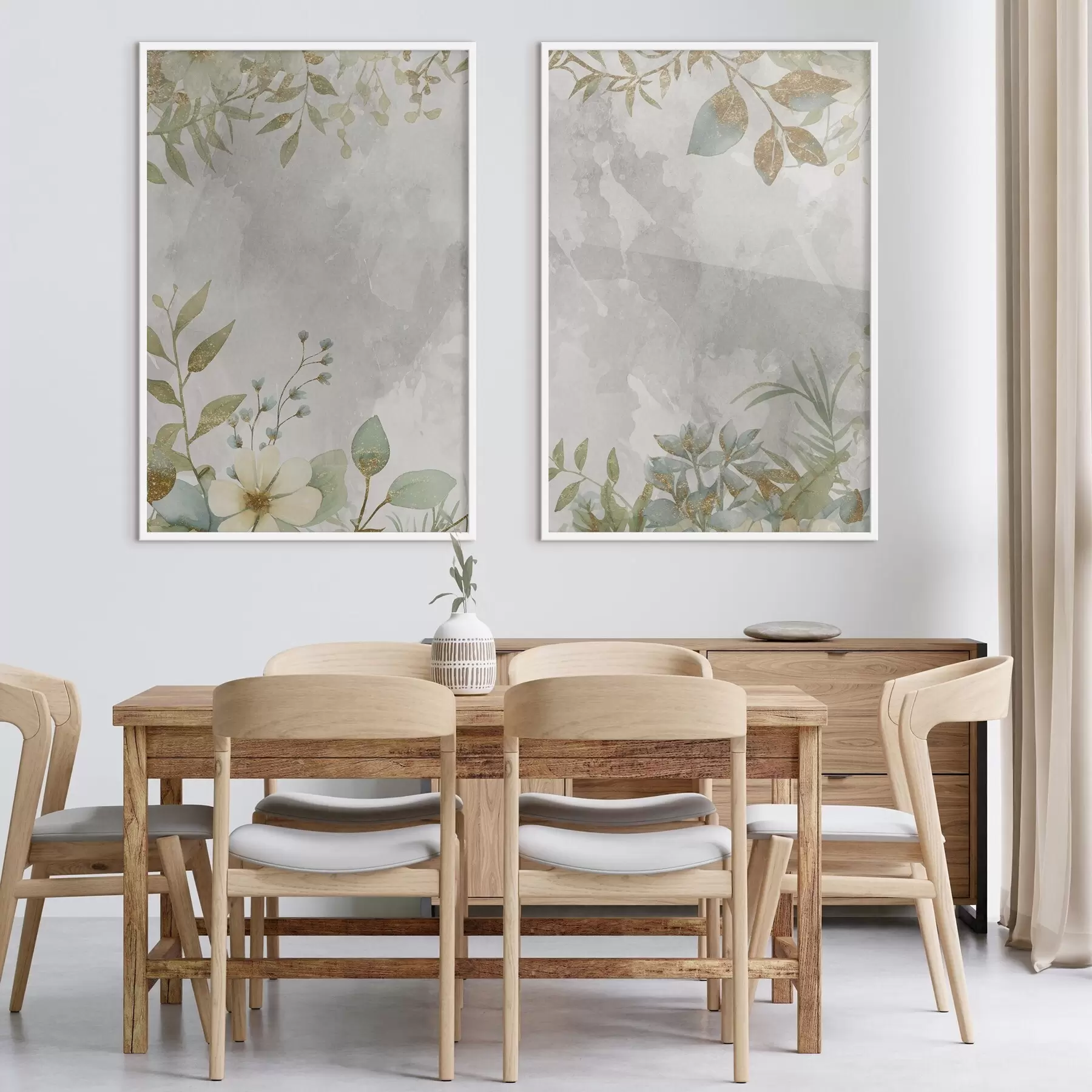 Fototapet Jemné rostliny na světle šedém pozadí d01070