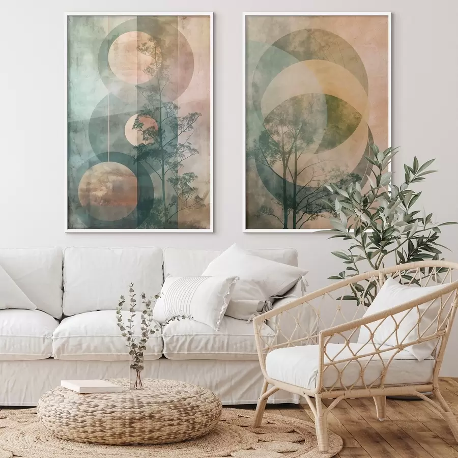 Fototapet Kruhy a listy d01145