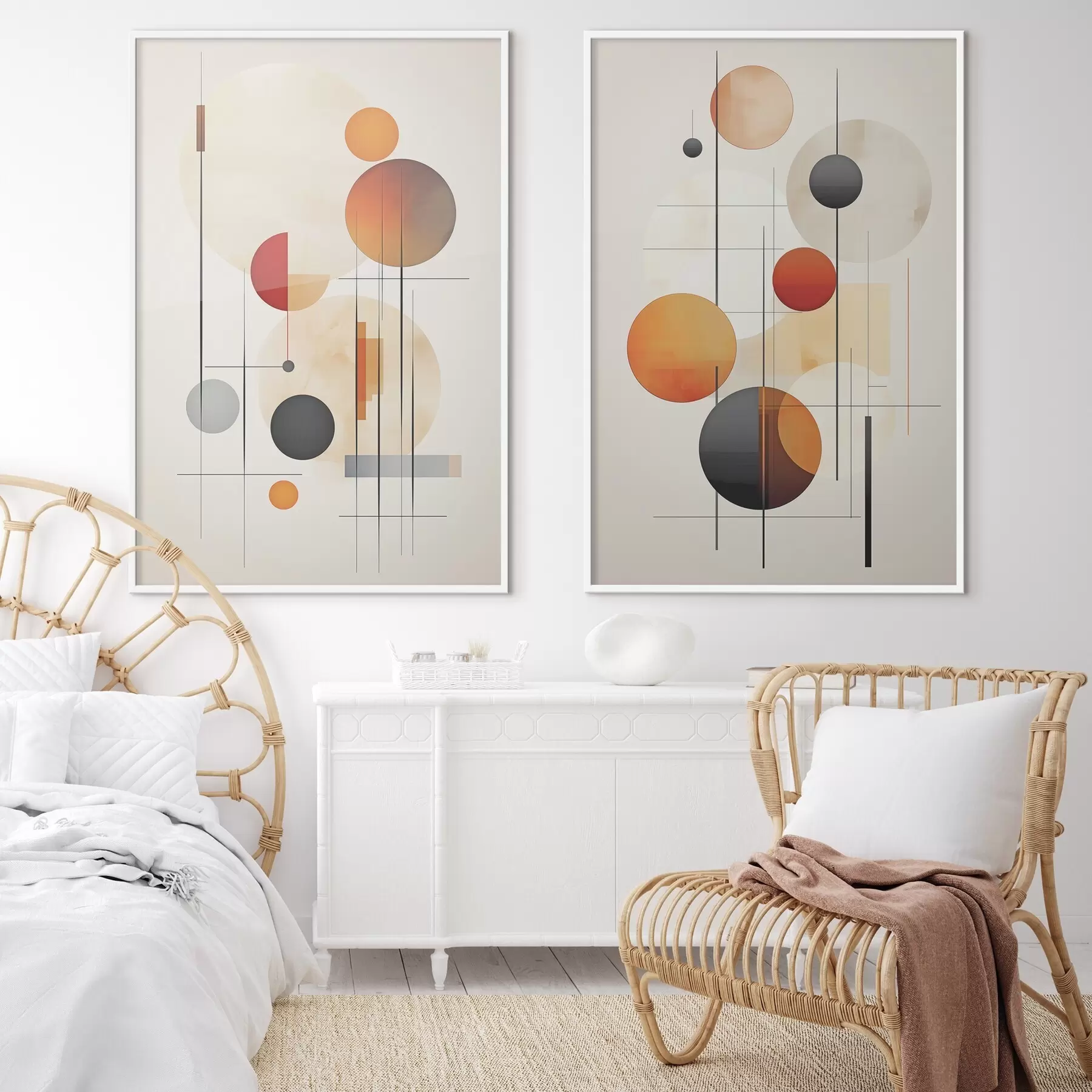 Fototapet Geometrická abstrakce s koulemi d01103