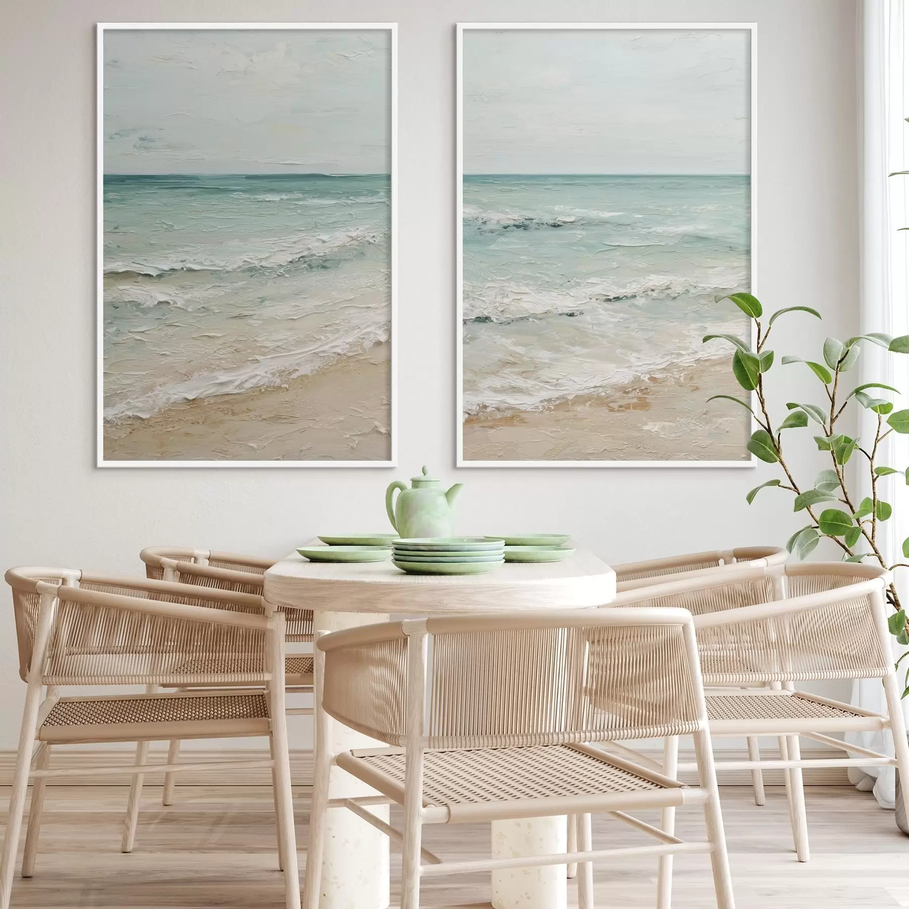 Fototapet pobřeží ve stylu olejomalby d01170