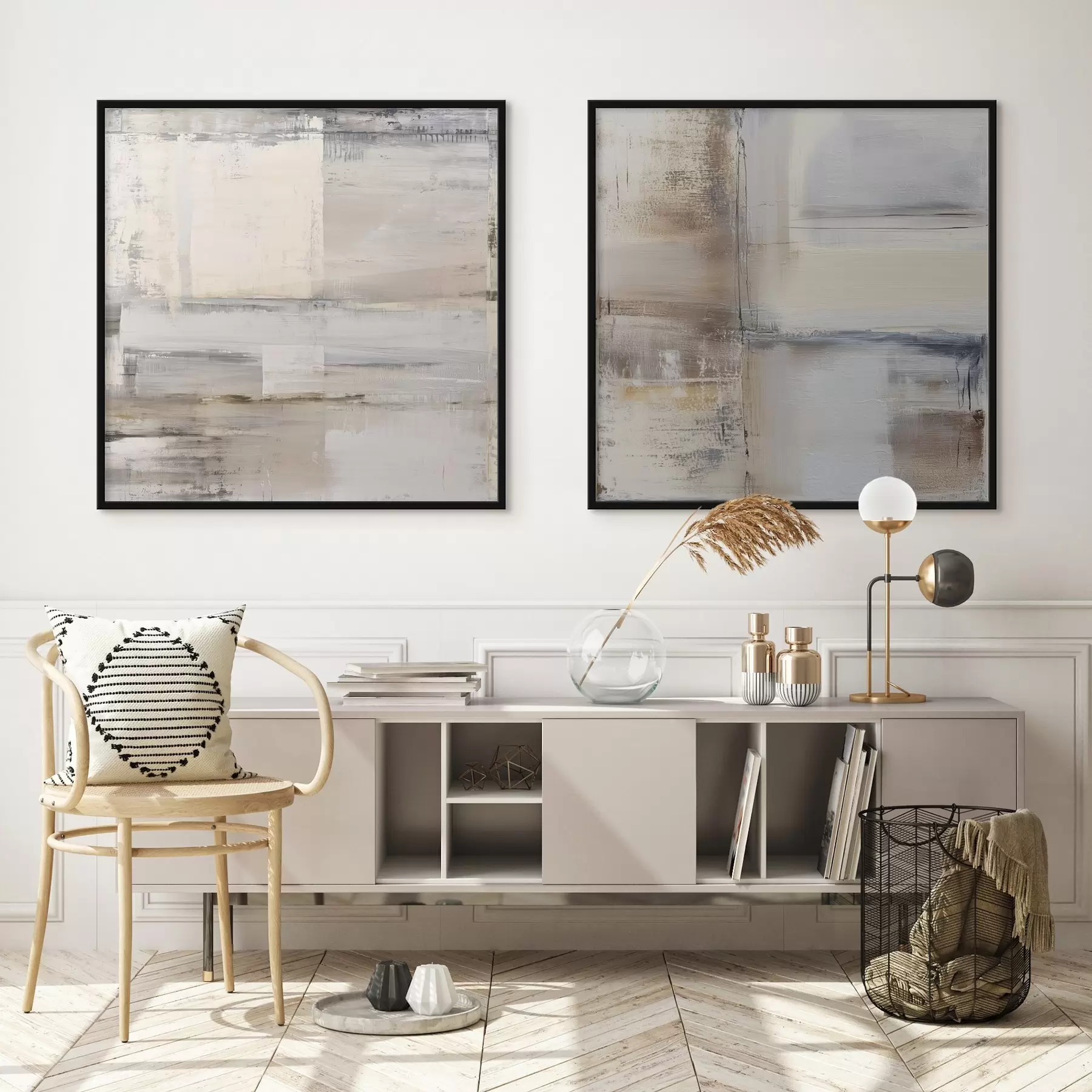 Fototapet současná abstrakce v tlumených tónech d01171