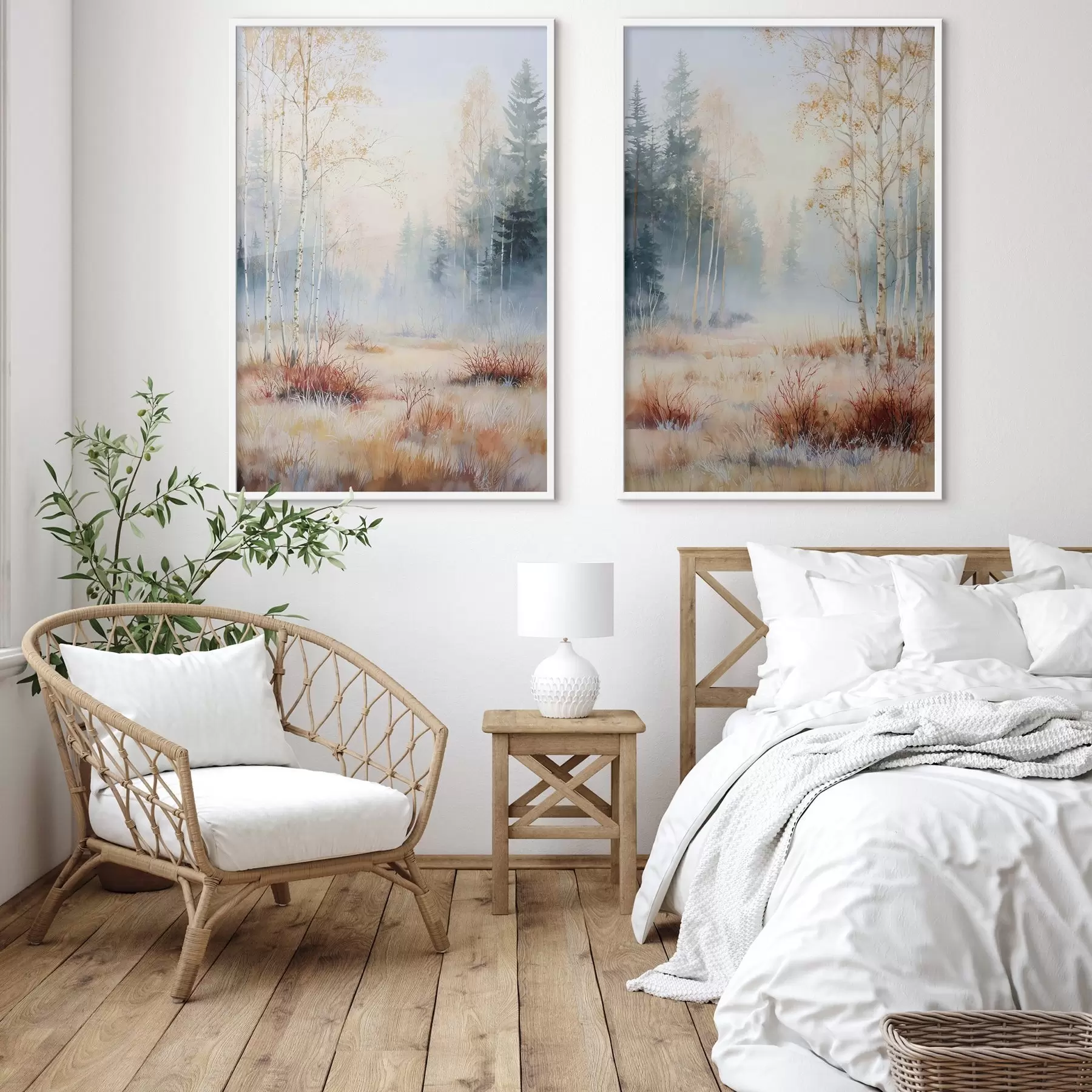 Fototapet krajina první mrazy v lese d01174