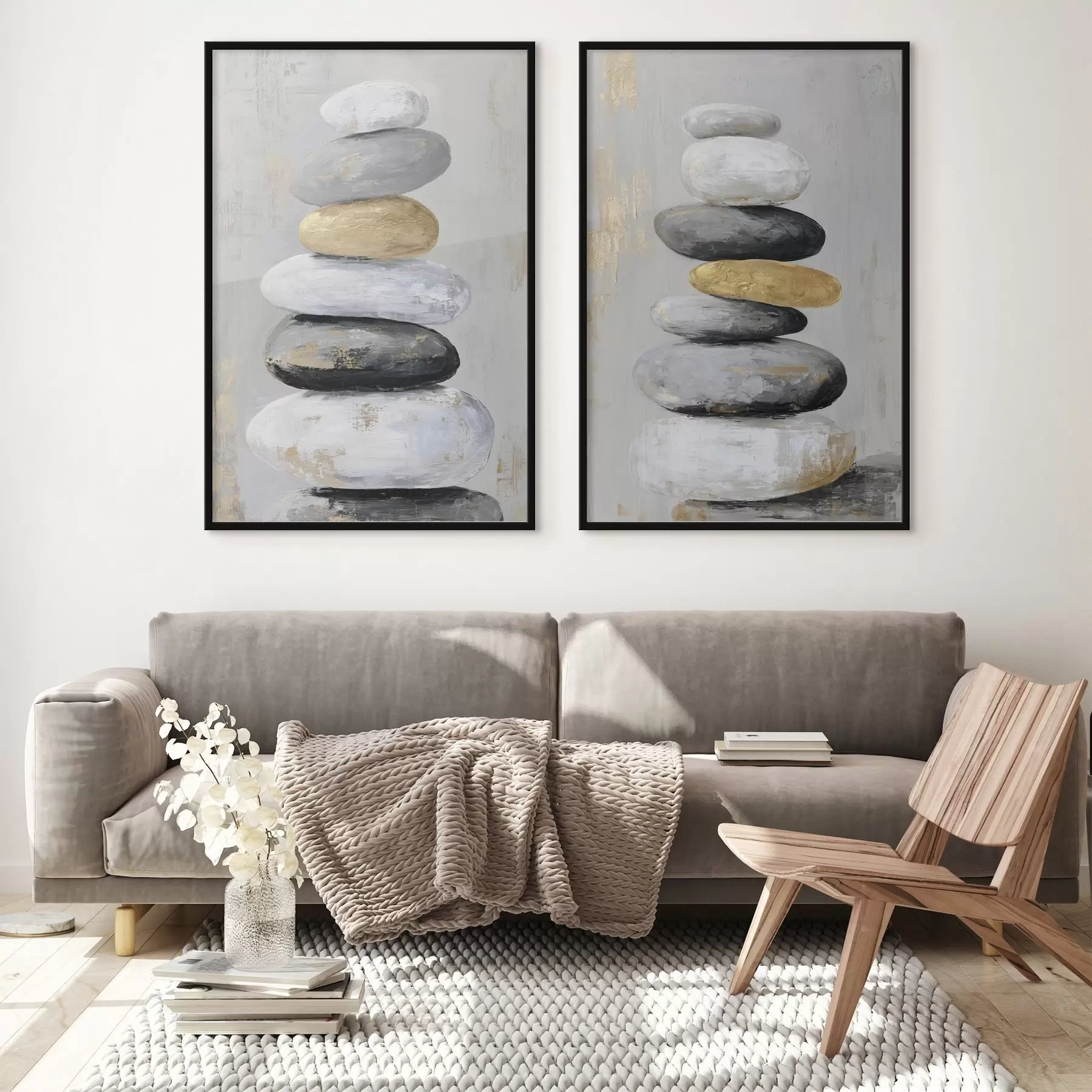 Fototapet velké kameny ve stylu malby d01181