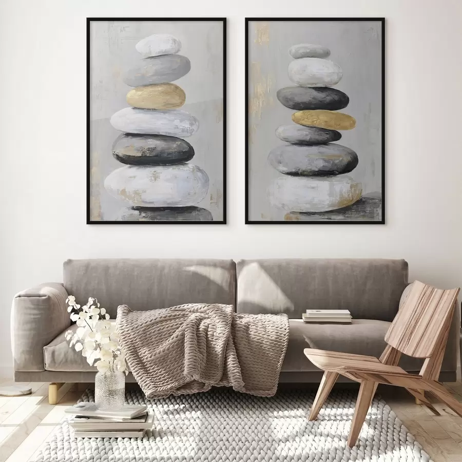 Fototapet velké kameny ve stylu malby d01181