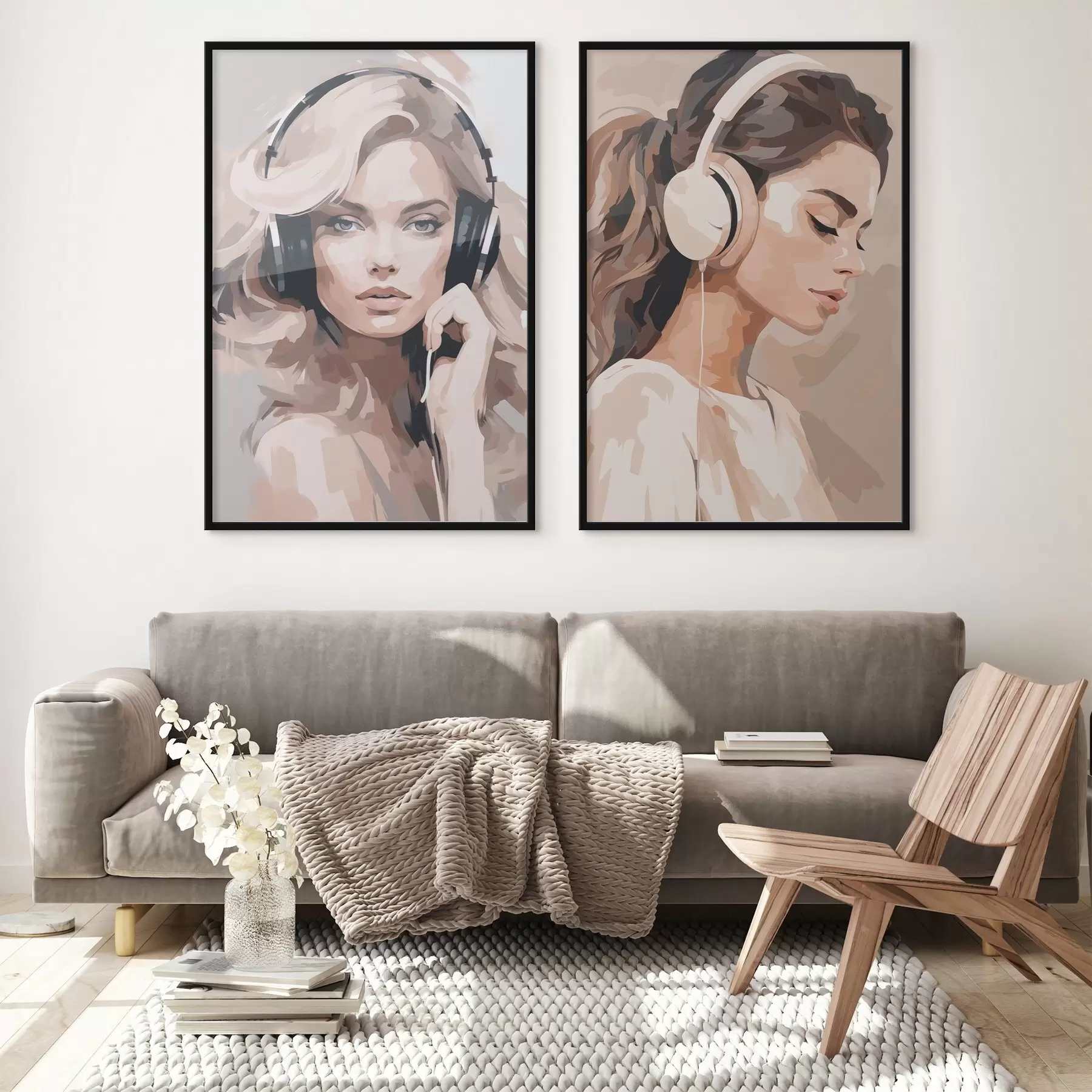 Fototapet Portrét dívky se sluchátky d01192