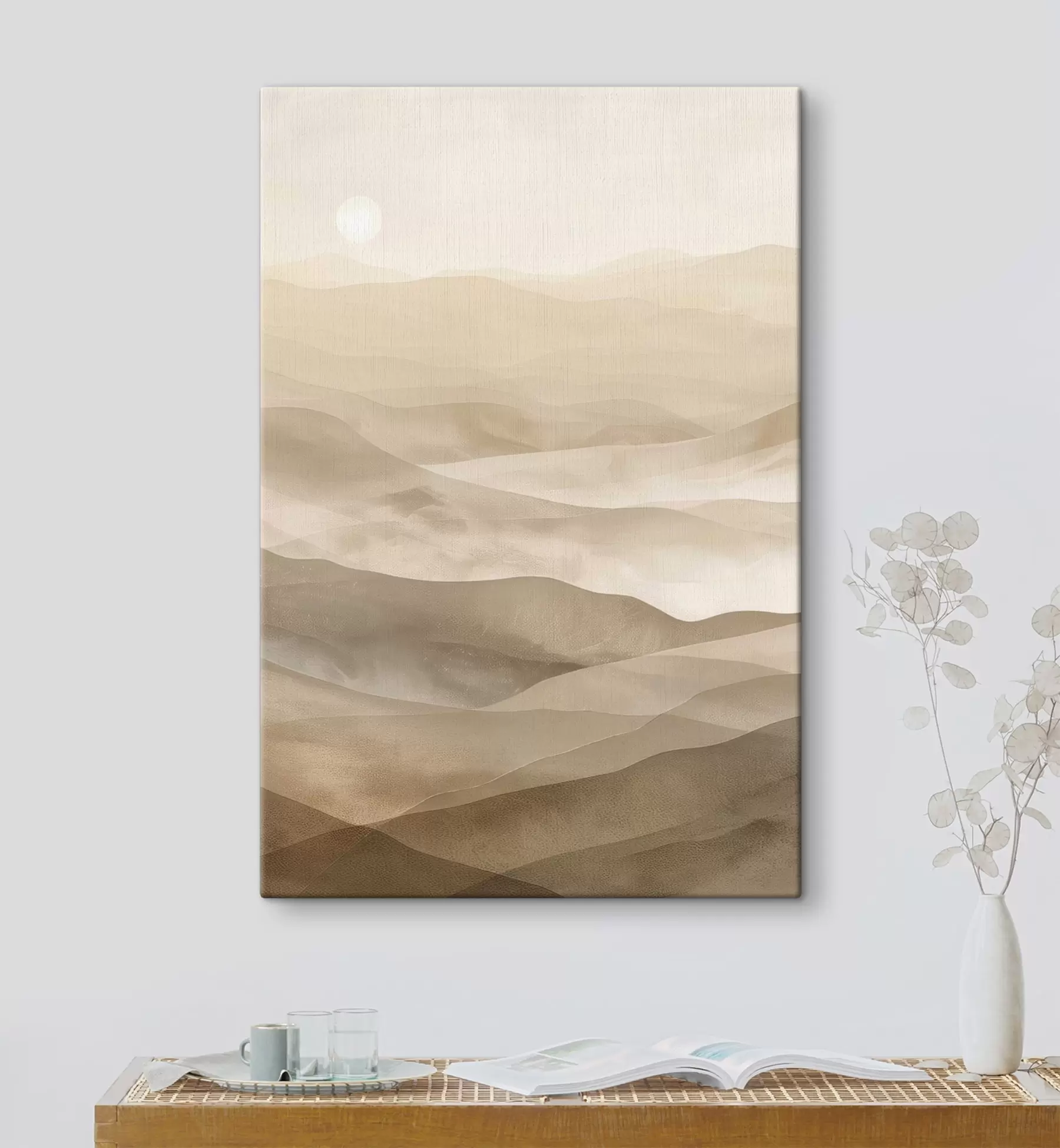 Obraz Hory ve světlých tónech, imitace akvarelu Č. s47638