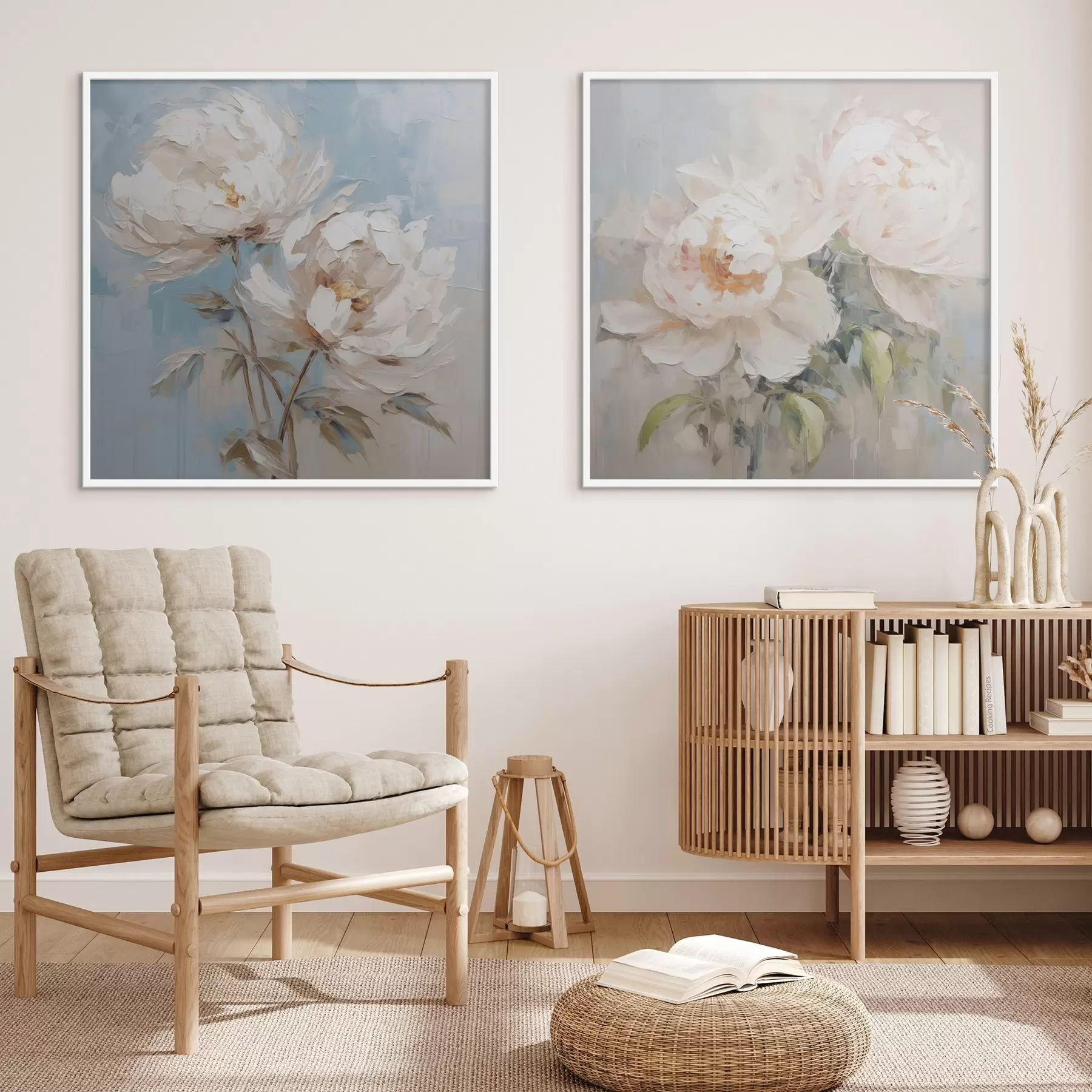 Fototapet Malba imitující pivoňky d00665