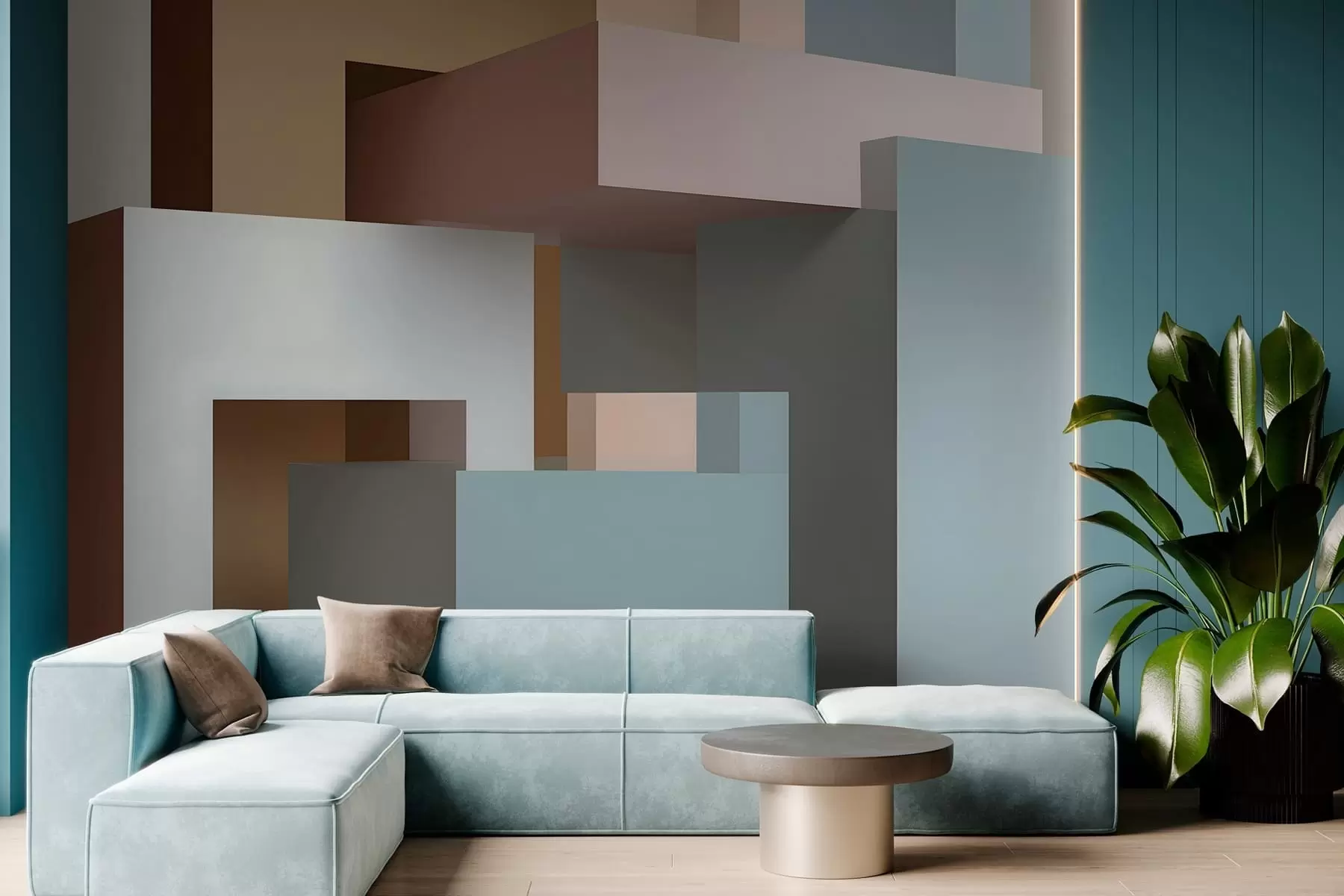 Fototapet abstraktní geometrie ve 3D stylu w05065