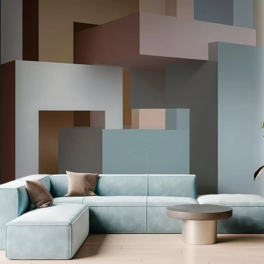 Fototapet abstraktní geometrie ve 3D stylu w05065