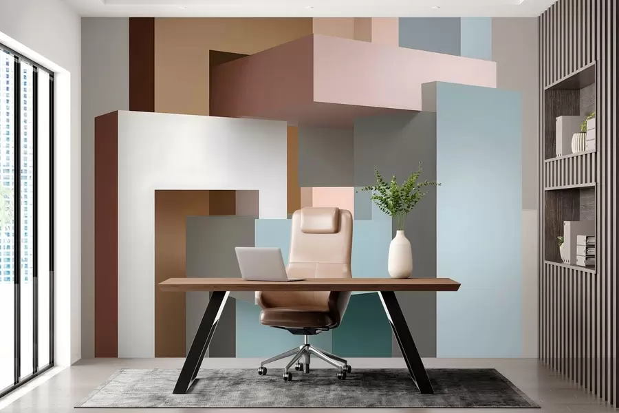 Fototapet abstraktní geometrie ve 3D stylu w05065