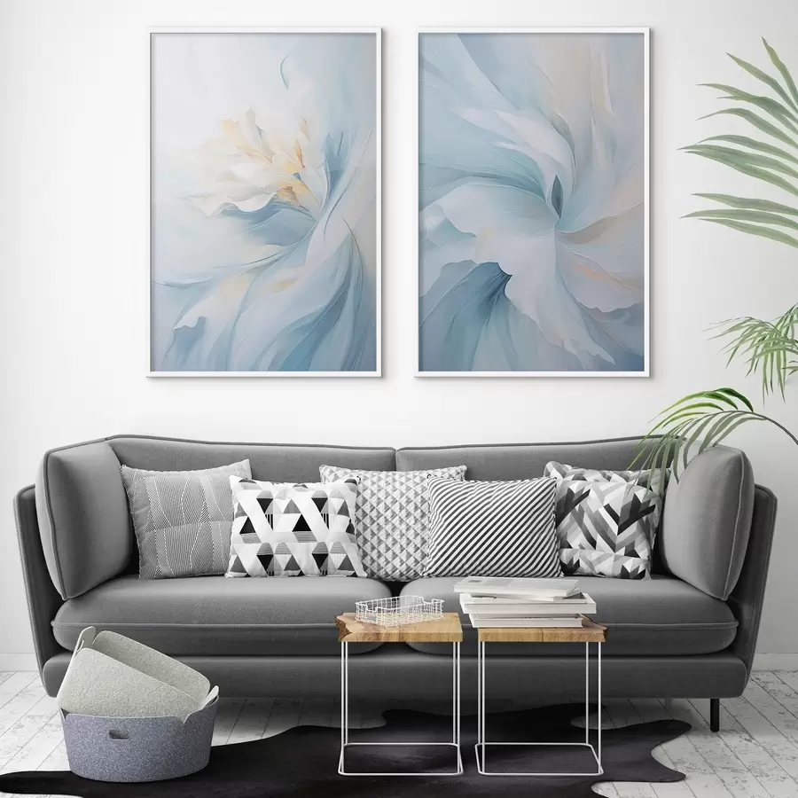 Fototapet Abstraktní jemné, průsvitné okvětní lístky vířící dovnitř s měkkým osvětlením a malířskou texturou d01244