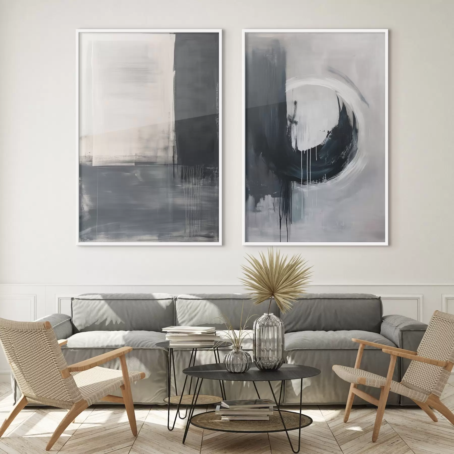 Fototapet Abstraktní kompozice v černobílých tónech d01217