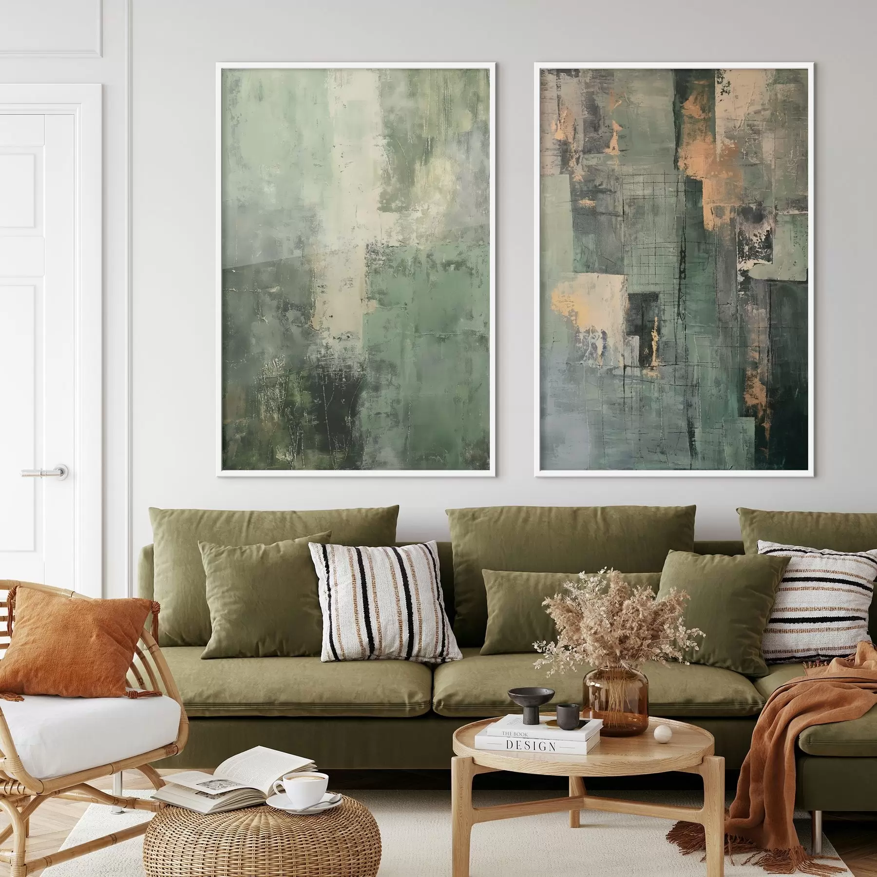 Fototapet Zelená abstrakce d01230