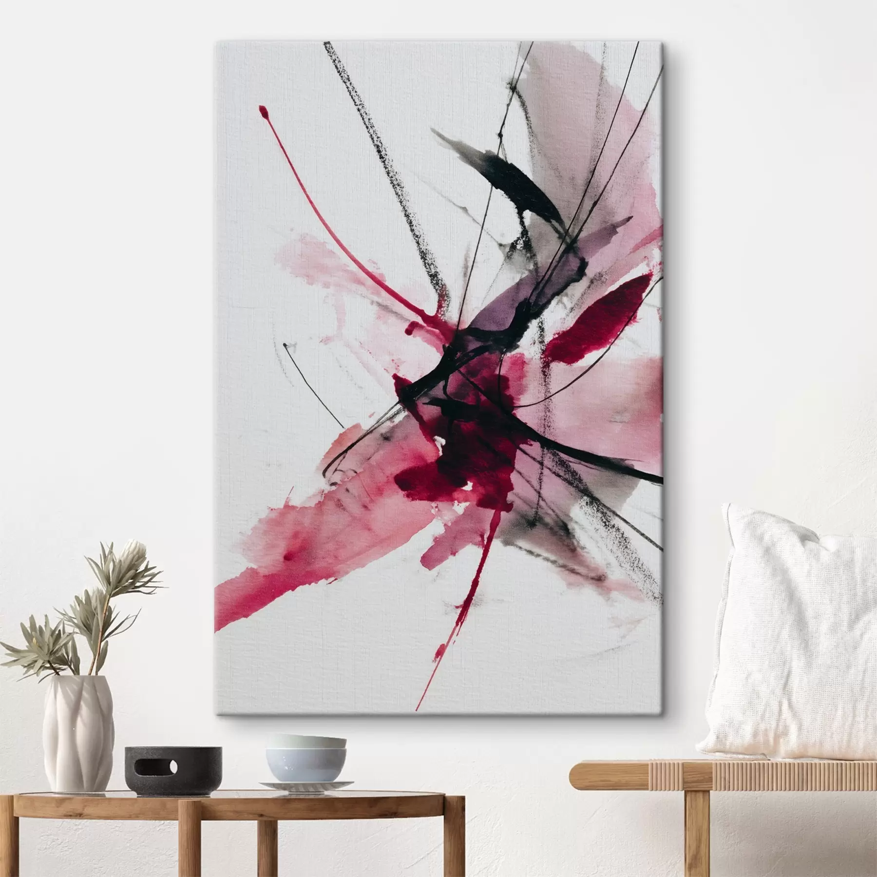 Obraz Moderní kompozice čar a skvrn ve stylu akvarelu Č. s46951