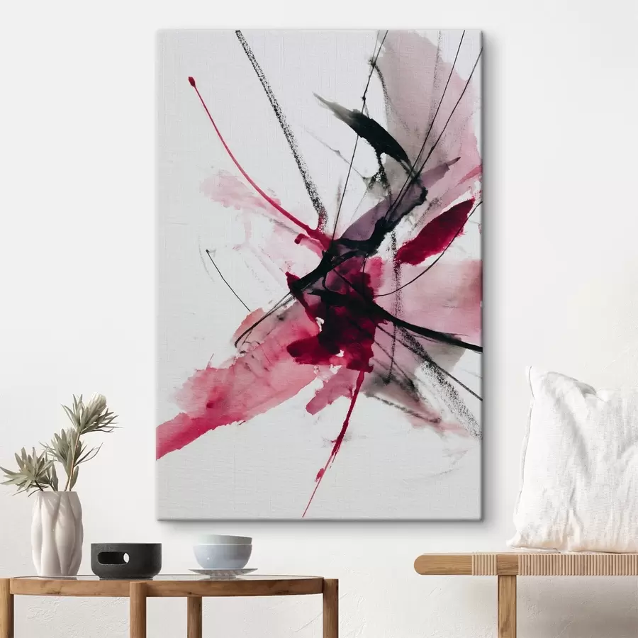 Obraz Moderní kompozice čar a skvrn ve stylu akvarelu Č. s46951