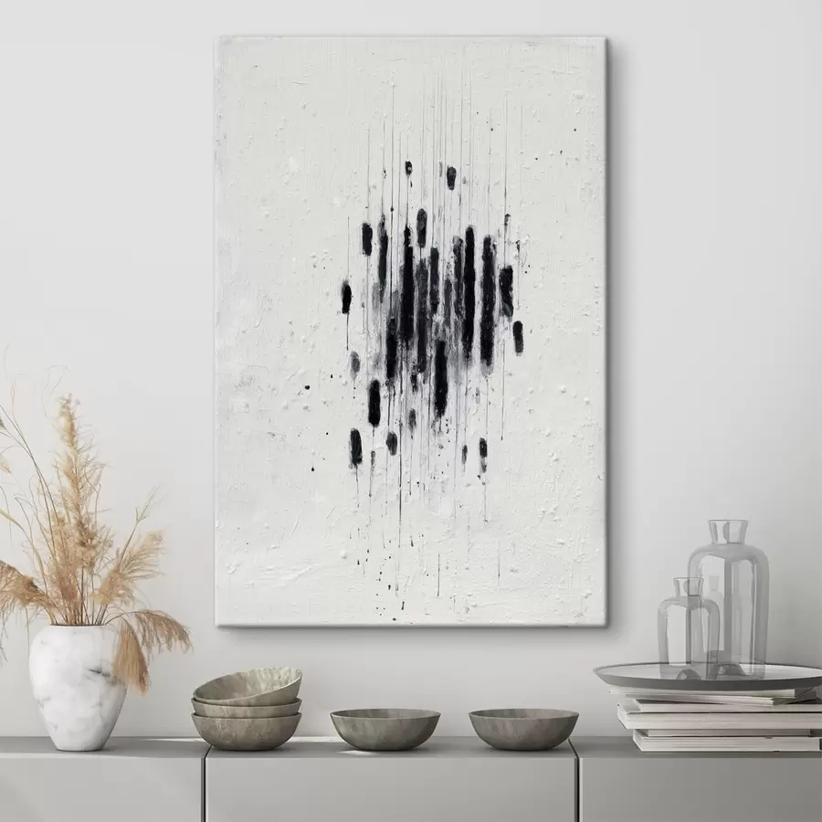Obraz Minimalistické umění s expresivními tahy štětcem a rozmazanými okraji v moderním malířském stylu Č. s46957