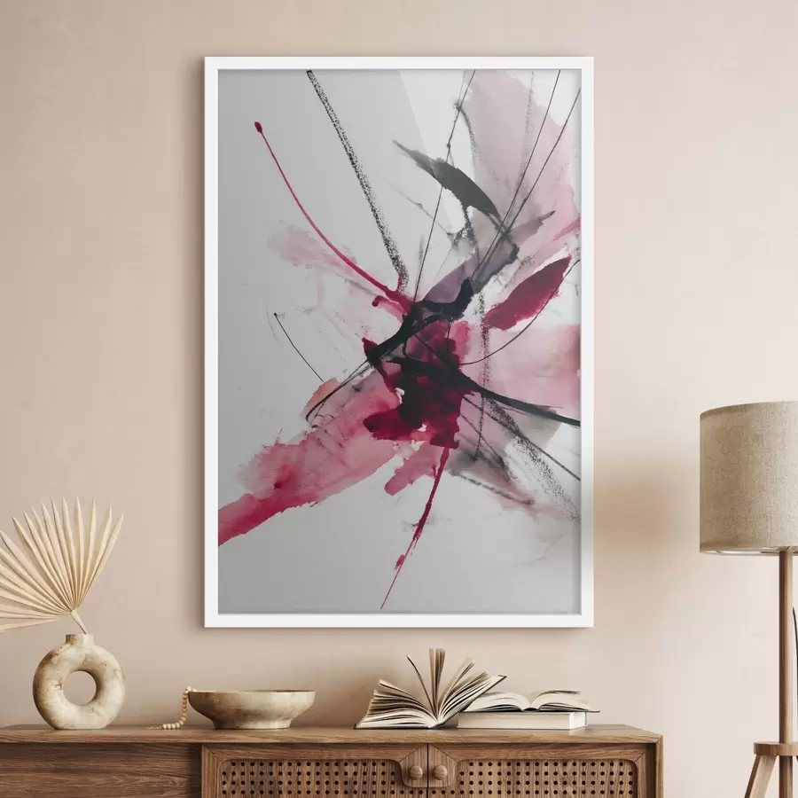 Fototapet Moderní kompozice čar a skvrn ve stylu akvarelu f46951