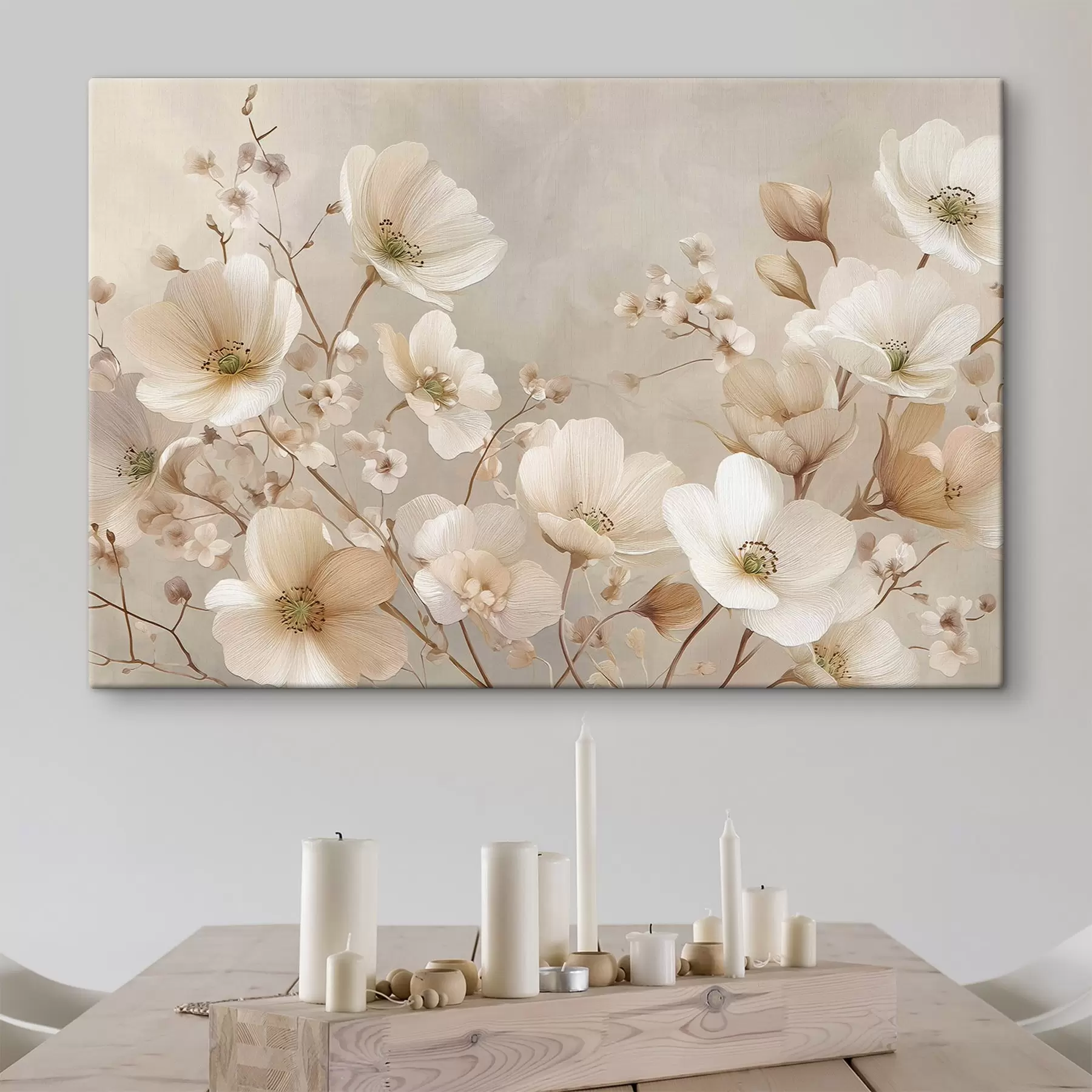 Obraz Velké květiny na světlém pozadí Č. s47650