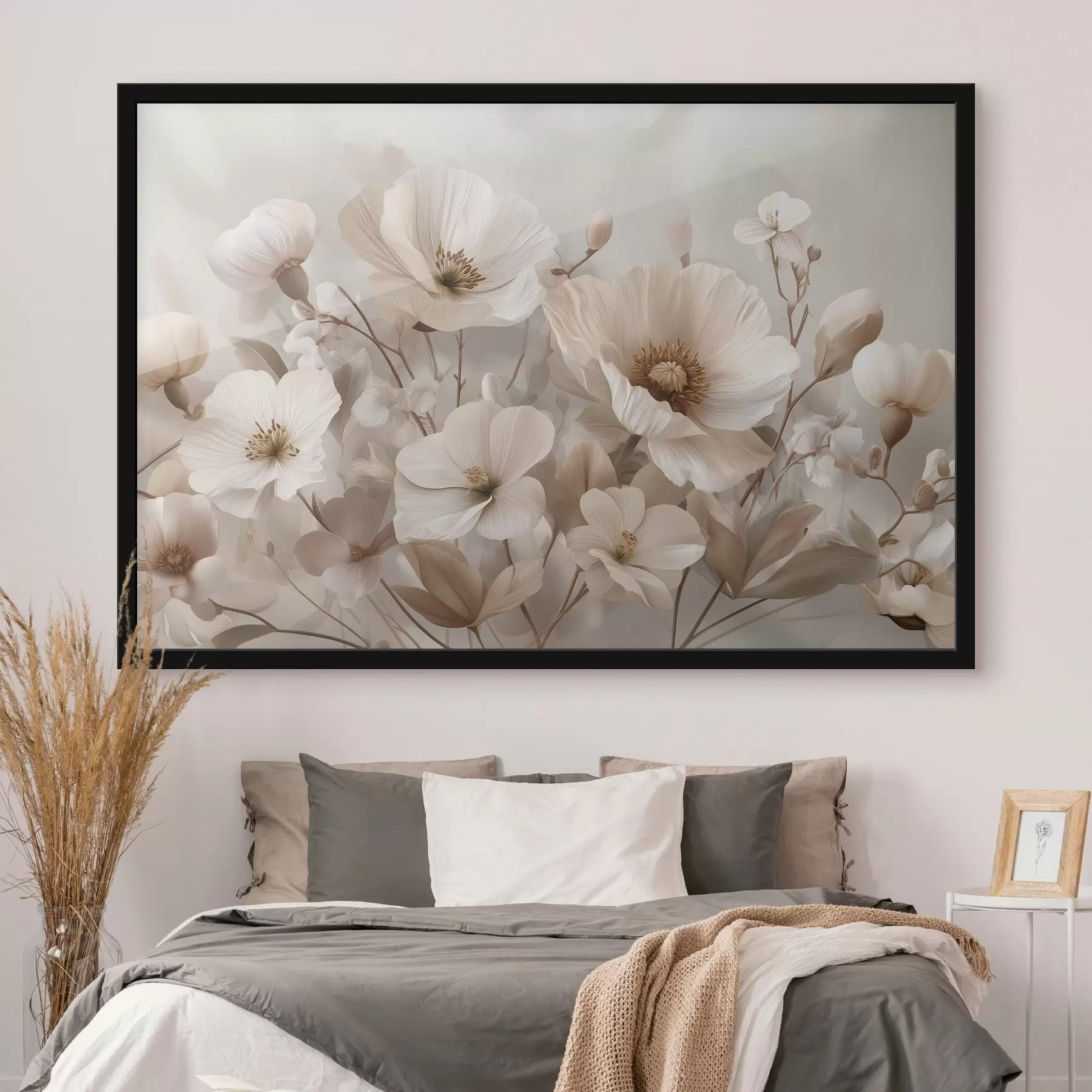 Fototapet Velké květiny na světlém pozadí f47645