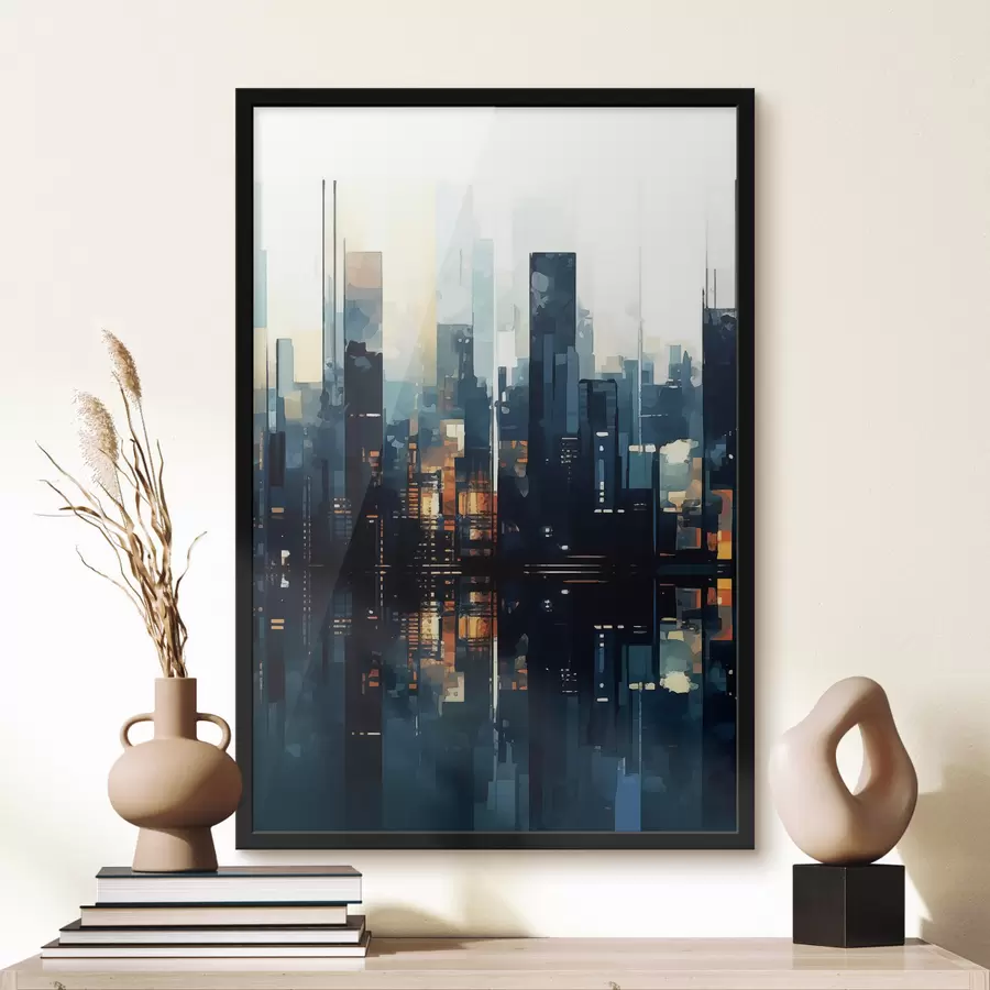 Fototapet Večerní západ slunce ve velkém městě f47676