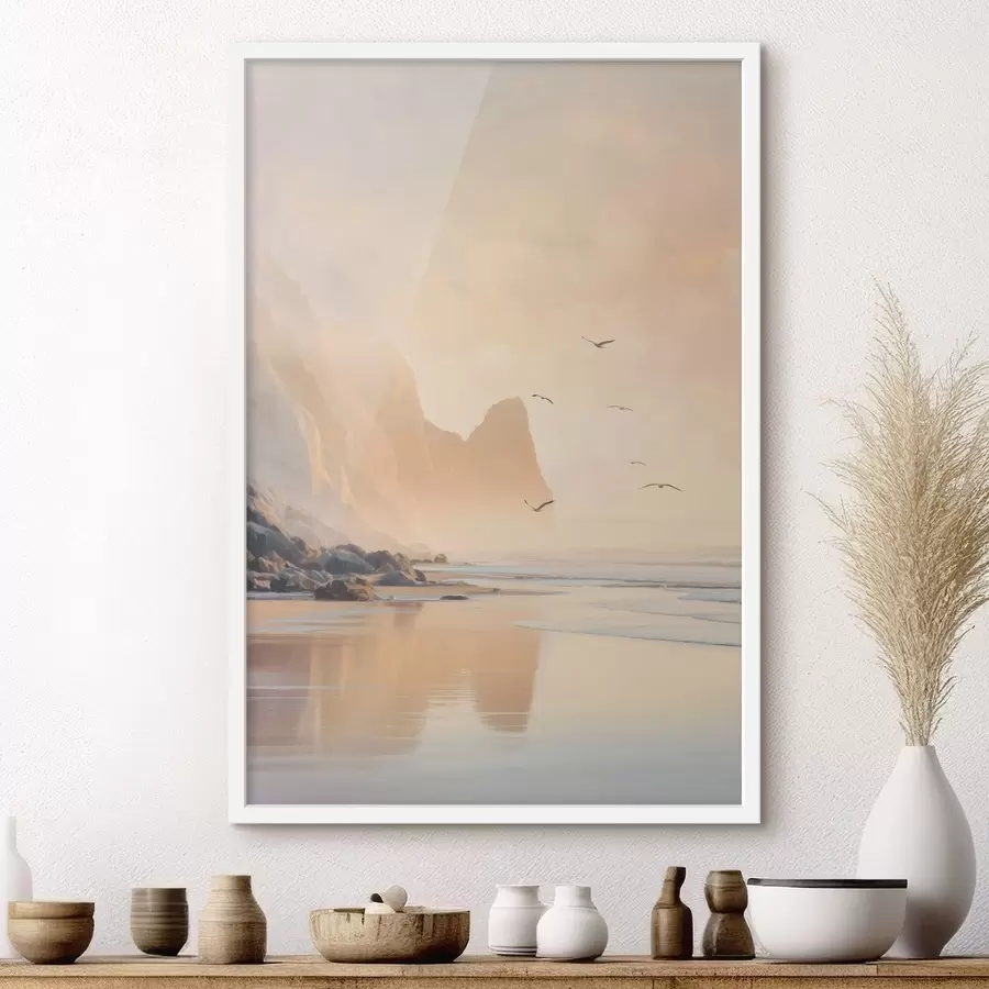 Fototapet oceánské svítání na pozadí hor f47689