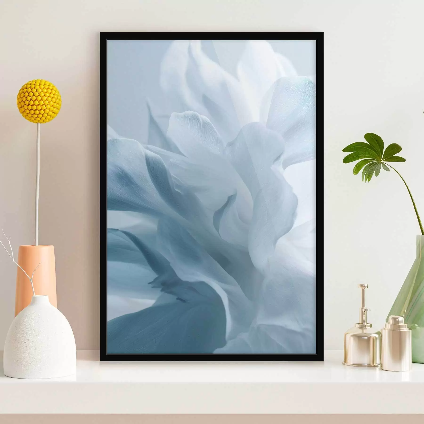 Fototapet jemné okvětní lístky v odstínech modré f47692