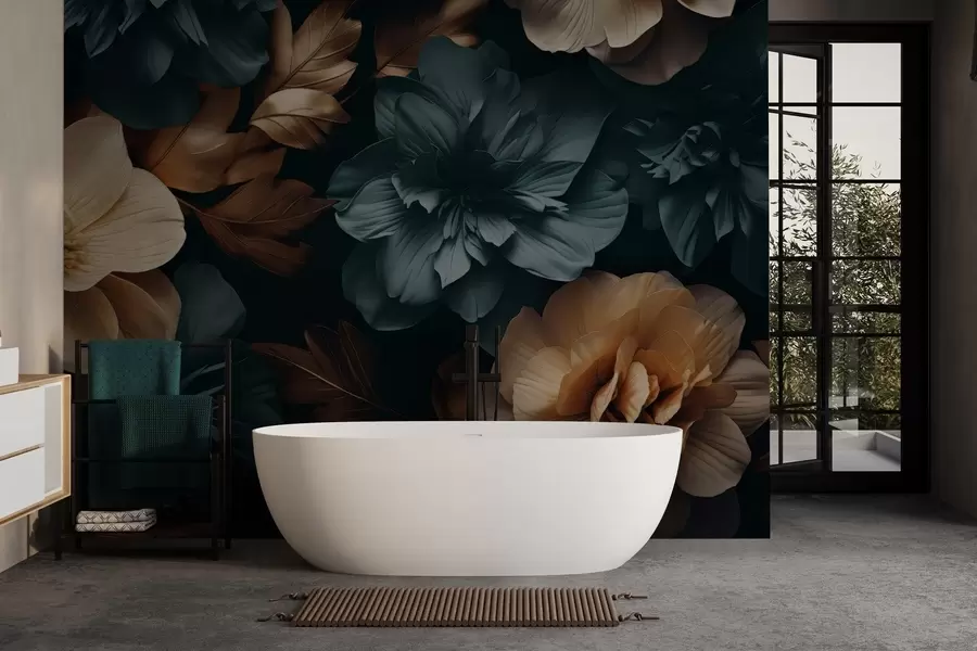 Fototapet Temná kvetoucí zahrada w05007