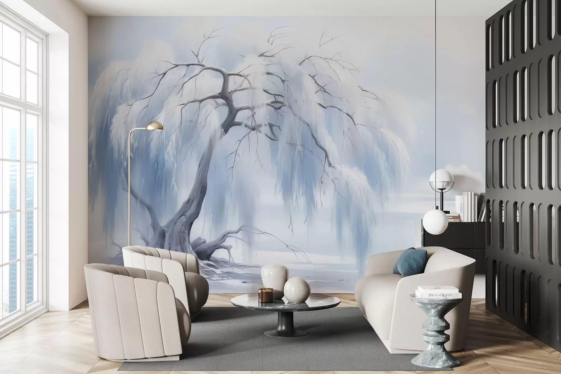 Fototapet Bujný malovaný strom w05179