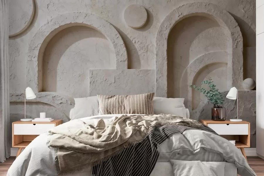 Fototapet Objemová geometrie z betonu w05186