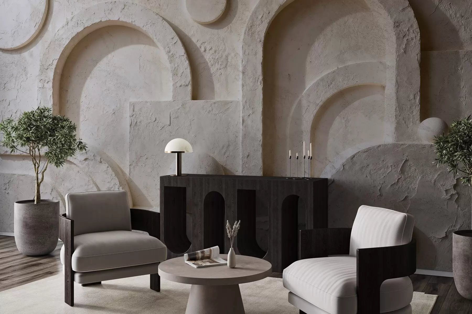 Fototapet Objemová geometrie z betonu w05186