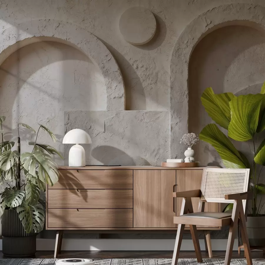 Fototapet Objemová geometrie z betonu w05186