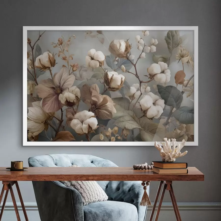 Fototapet Rozmanitost bavlníkových květů a květenství f47700