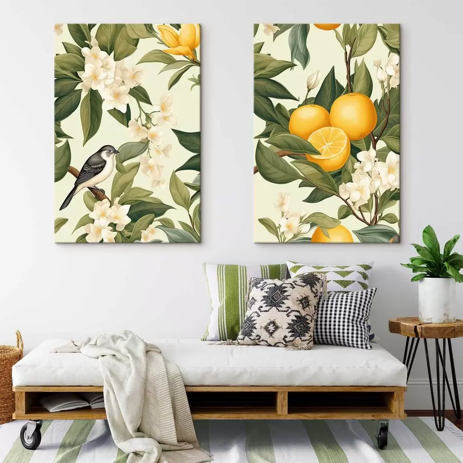 Obraz Pták na citronových větvích Č. m01288