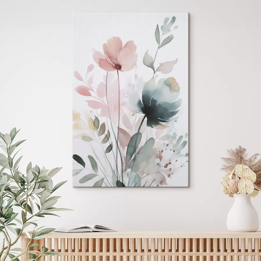 Obraz Akvarel imitující vegetaci Č. s47725